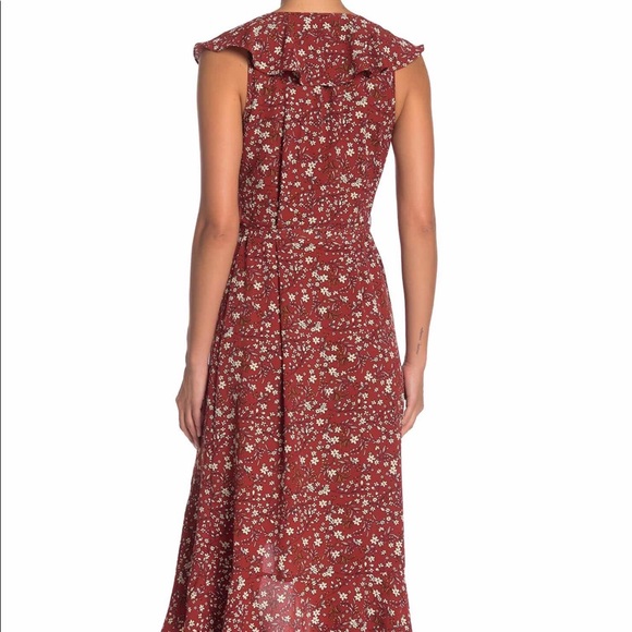 NWOT Max Studio Floral Ruffle Wrap Dress Small S - Picture 2 of 8
